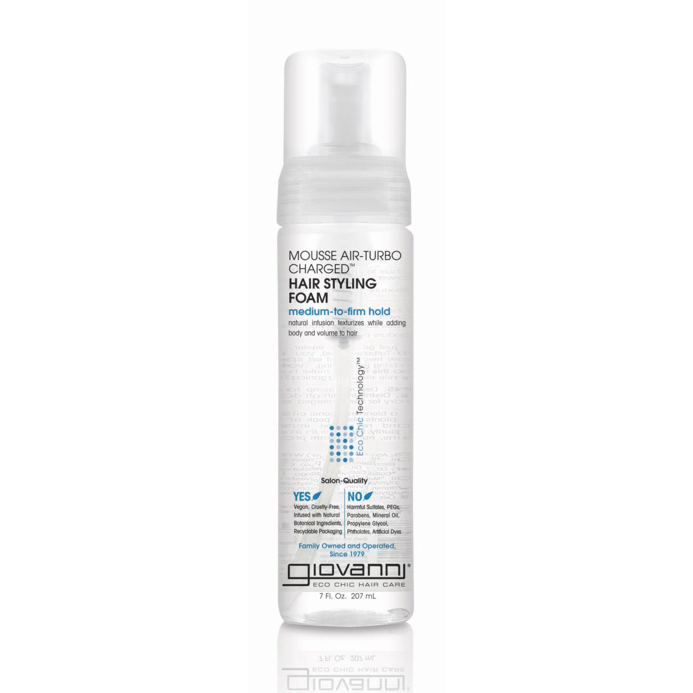 Giovanni Eco Chic Mousse Air-Turbo Charged Styling Foam, 207ml