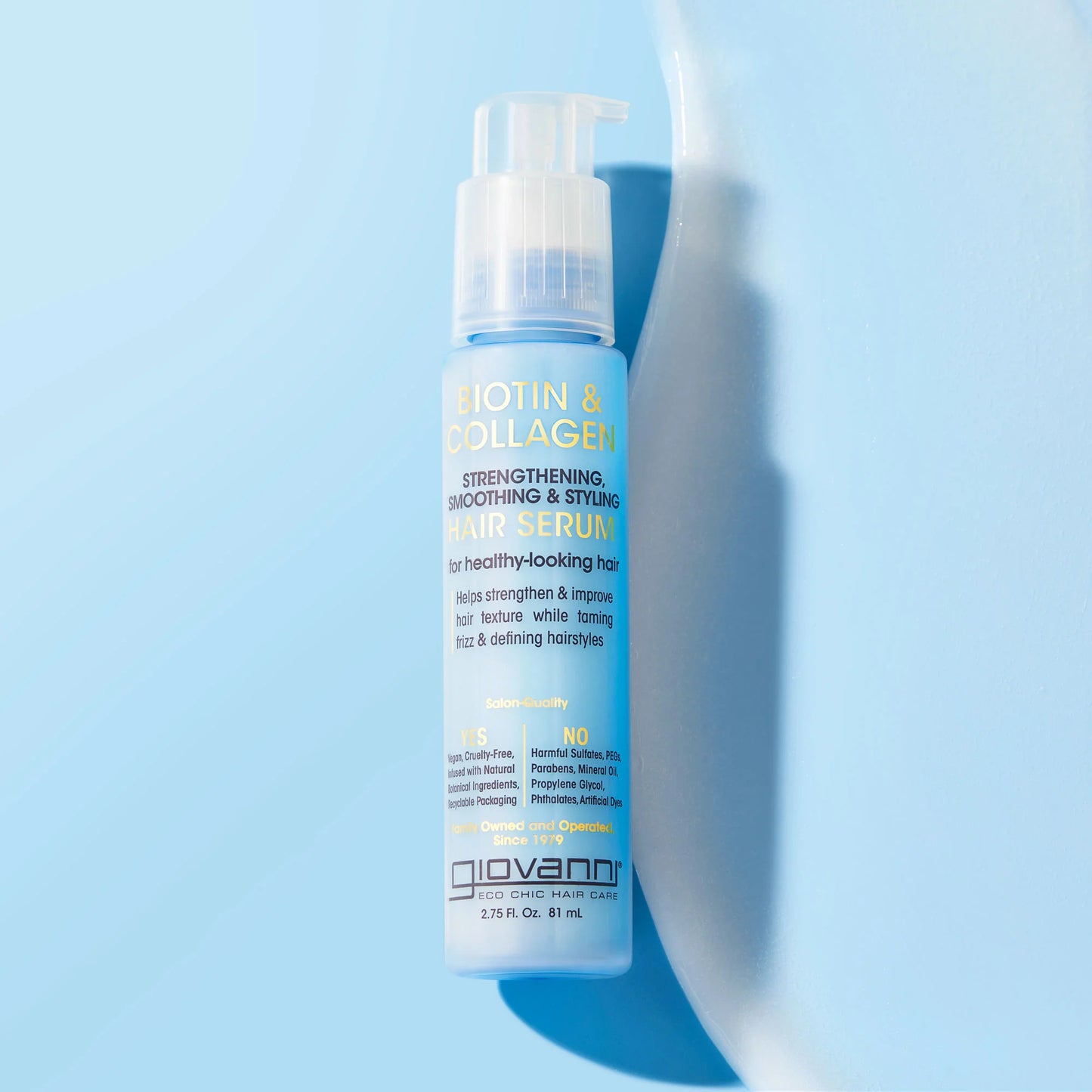 Giovanni Biotin & Collagen Strengthening, Smoothing & Styling Hair Serum, 81ml