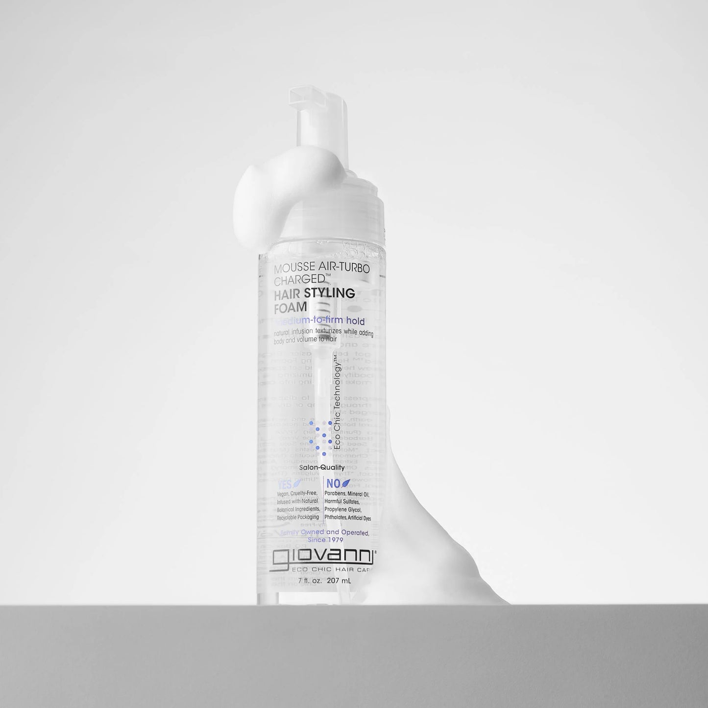 Giovanni Eco Chic Mousse Air-Turbo Charged Styling Foam, 207ml