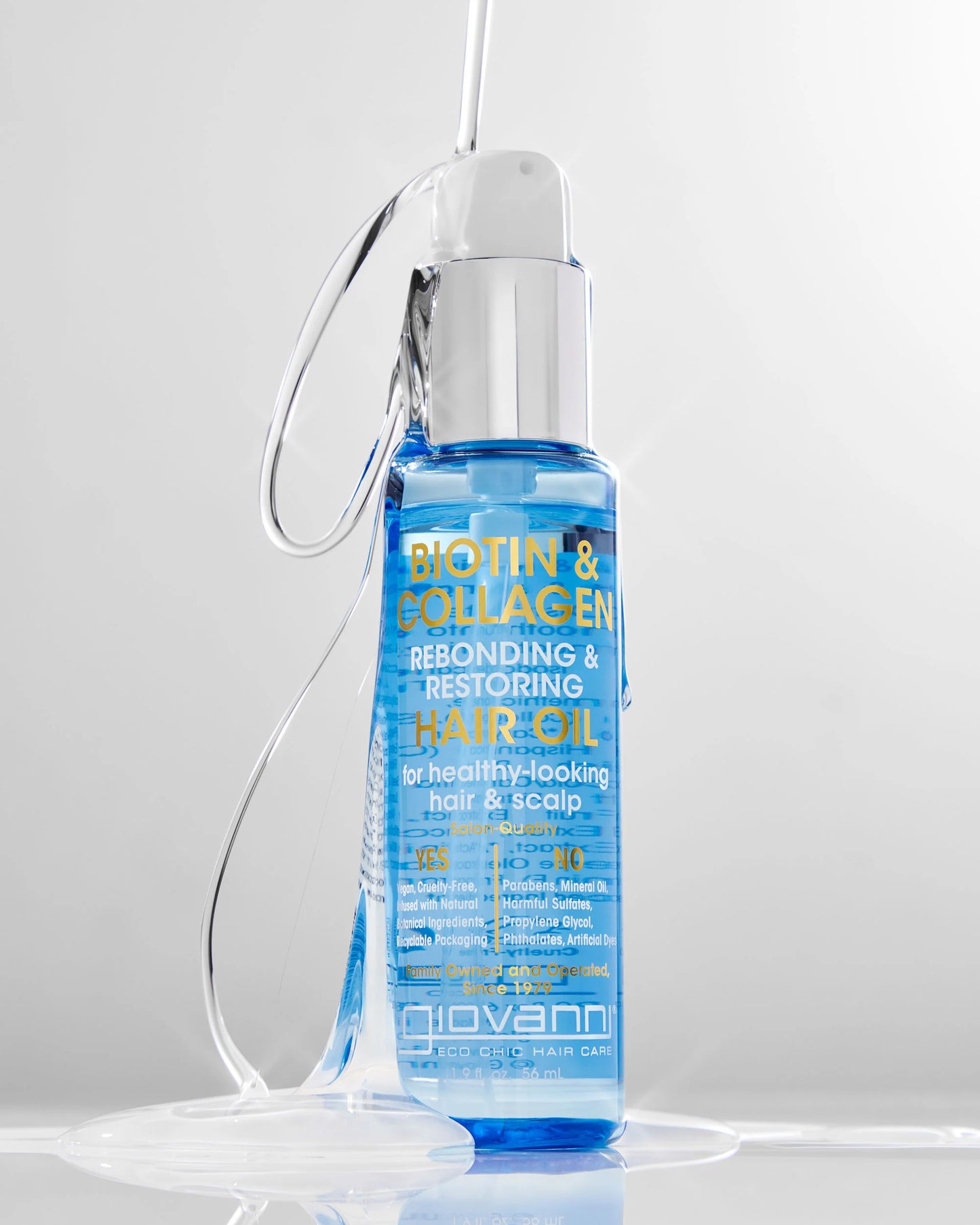 Giovanni Biotin & Collagen Rebonding & Restoring Hair Oil, 56ml
