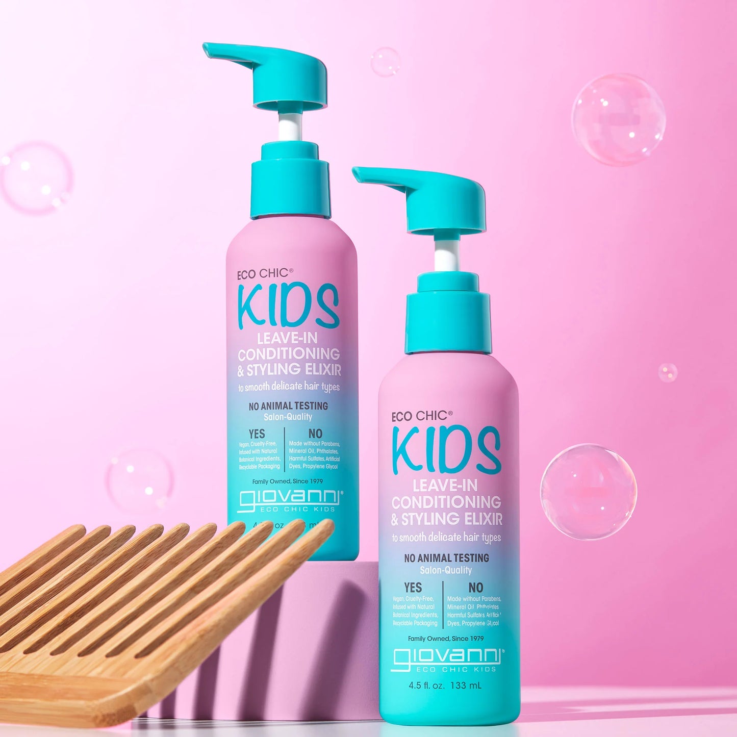 Giovanni Eco Chic Kids Leave-In Conditioning & Styling Elixir, 133ml