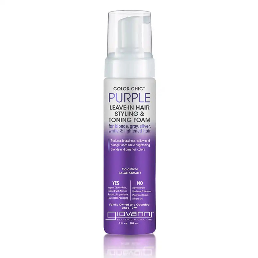 Giovanni Color Chic™ Purple Leave-In Hair Styling & Toning Foam, 207ml
