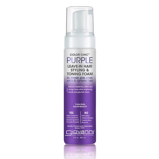 Giovanni Color Chic™ Purple Leave-In Hair Styling & Toning Foam, 207ml